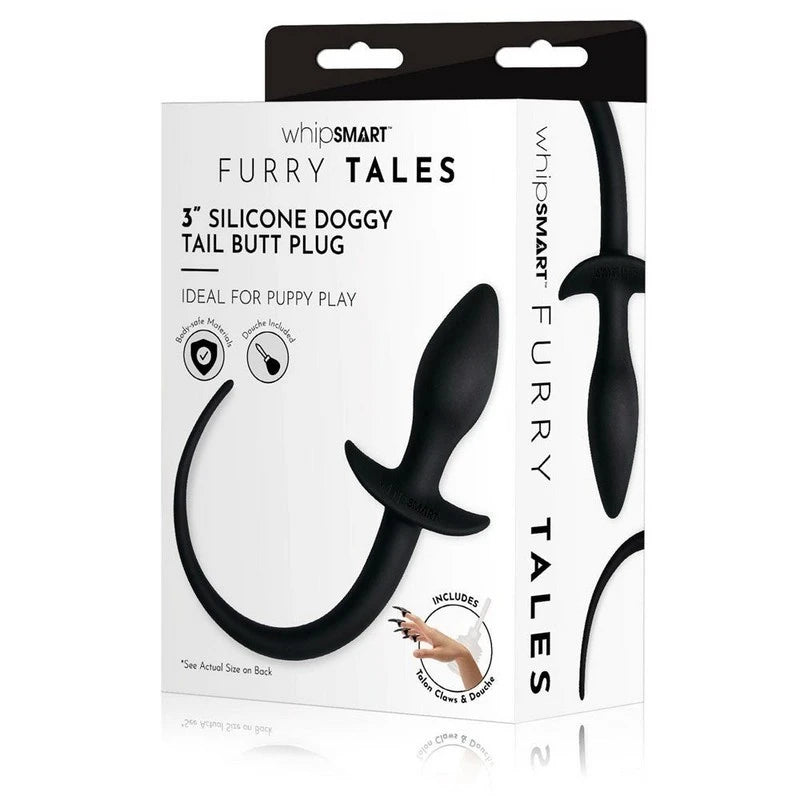 WhipSmart Furry Tales - Unleash Your Wild Side with 3-Inch Doggy Tail Plug Butt Plugs