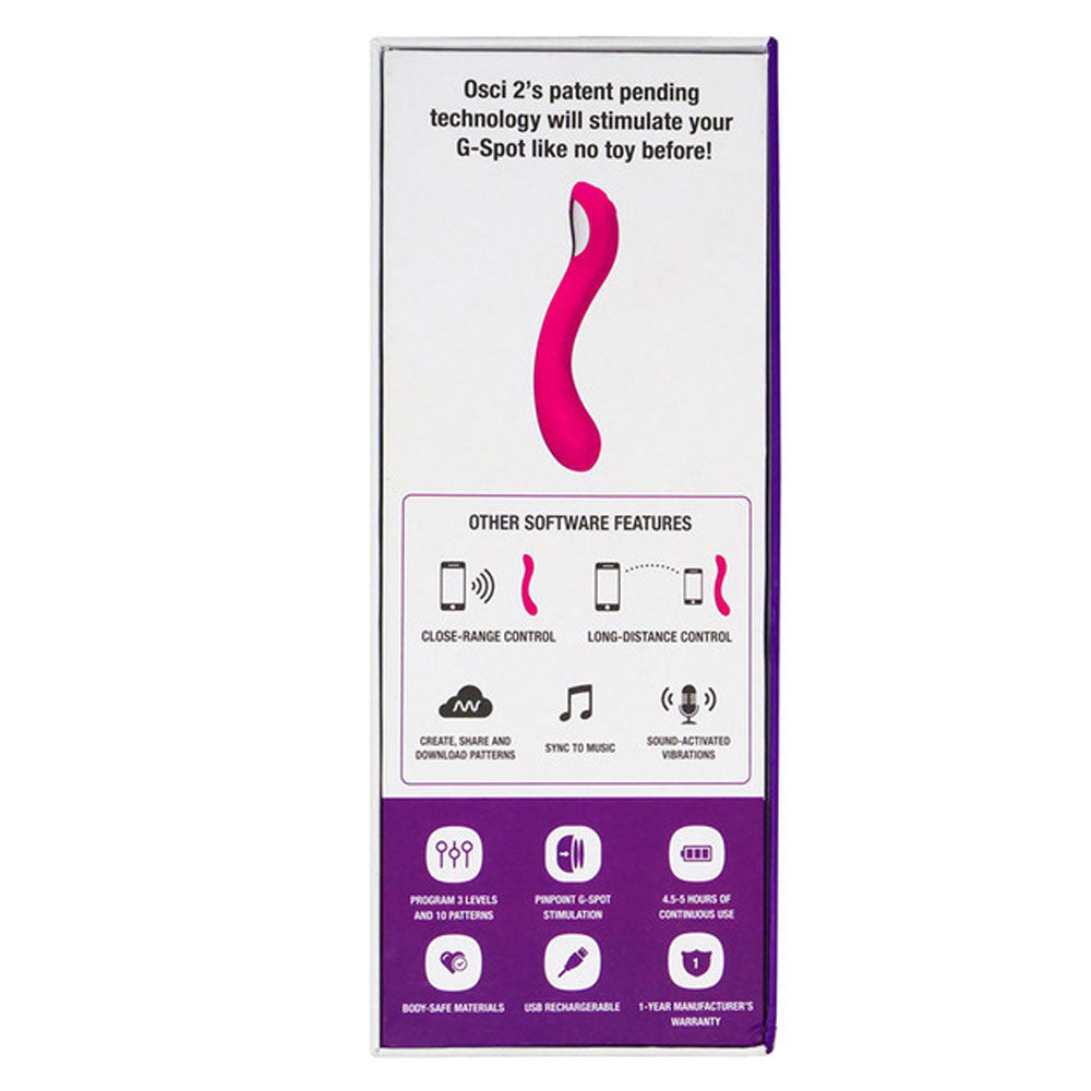 Lovense Osci 2 App Controlled Rechargeable G Spot Vibrator Remote Control Vibrators