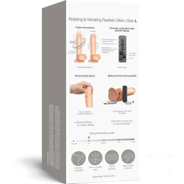 STRAP-ON-ME Rotating and Vibrating Realistic Dildo Large Vibrating Dildos