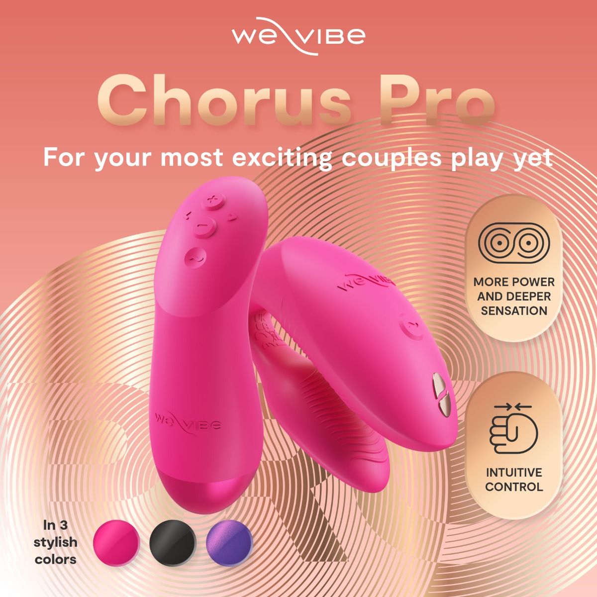 Chorus Pro Multi Functions Couples Vibrators Electric Pink Sex Toys For Couples