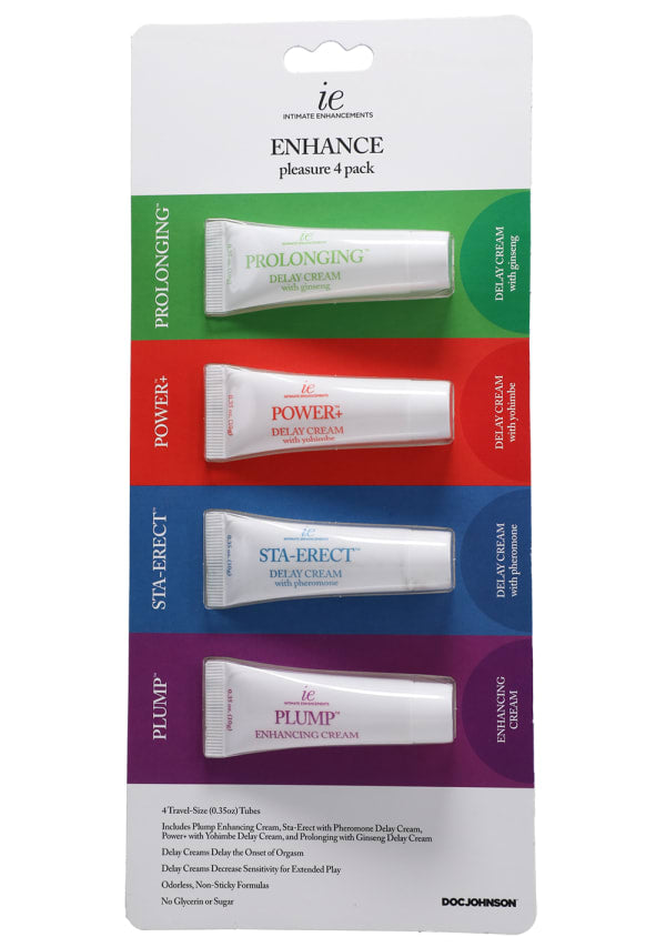 Doc Johnson 4 Pack ENHANCE Pleasure Creams Delay and Excite Sprays