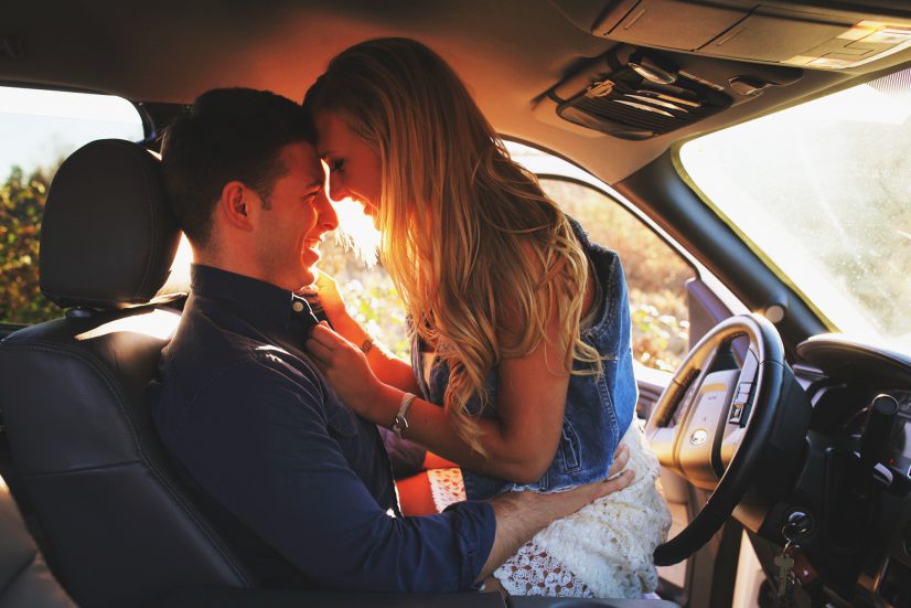 Couple Having Sex in Car