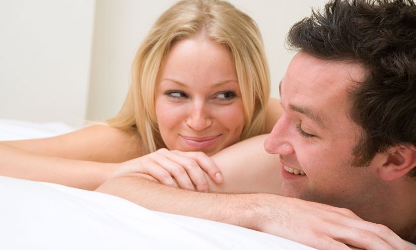 man and woman finding ways to delay ejaculation