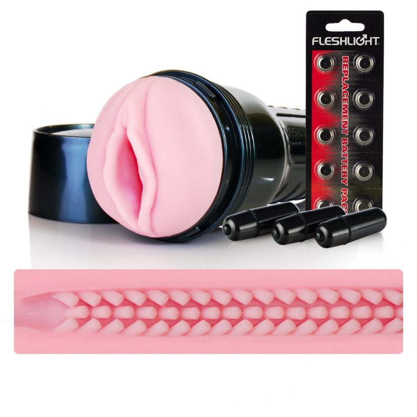 Fleshlight Vibro Pink range for guys to masturbate with
