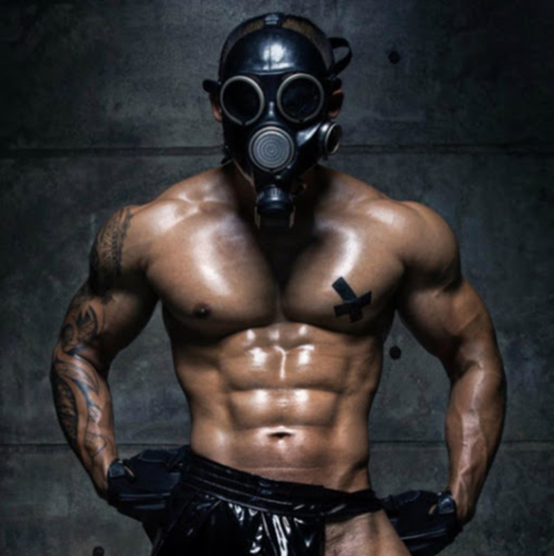 FF Extreme Inflatable Latex Gas Mask, Bondage, BDSM, Sensory Deprivation,