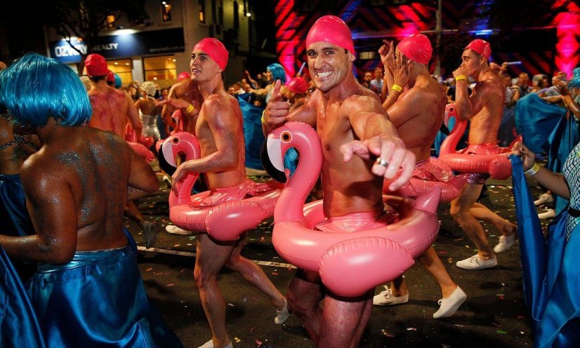 Sydney Mardi Gras Pink Swimmers