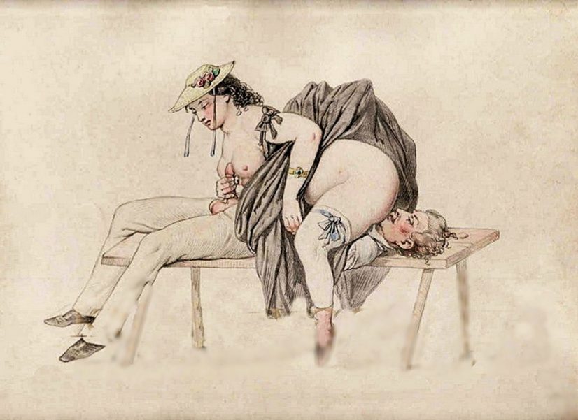 Johann Nepomunk Geiger Painting mutual masturbation