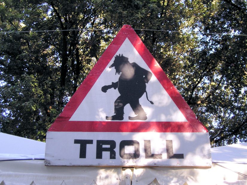 Troll Street Sign
