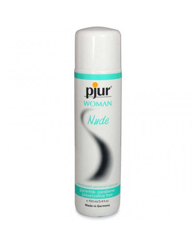 Pjur Nude Image of a bottle of lubricant and pjur aqua