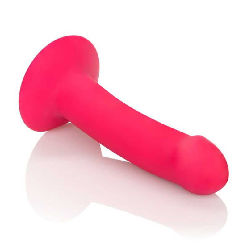 Sex Toy: Luxe Touch Sensitive Vibrator in Pink on Side Image