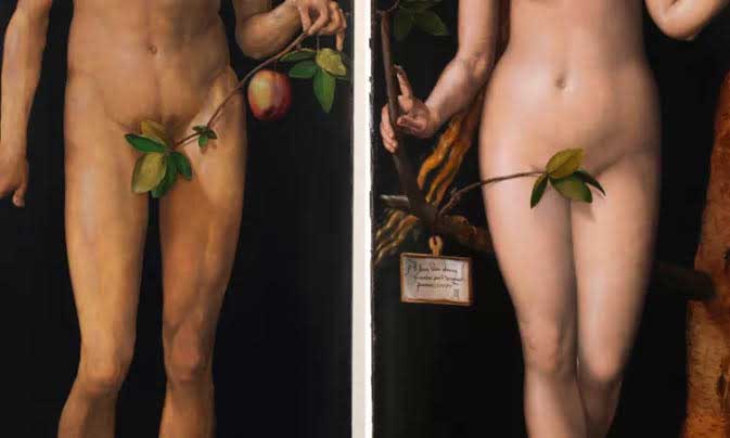 Painting Of Man And Woman With No Underwear