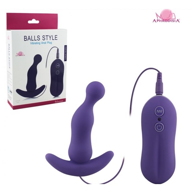 Aphrodisia Curved Vibrating Anal Plug In Purple Sex Toy Image