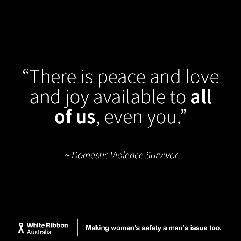Quote said by a woman who survived domestic violence