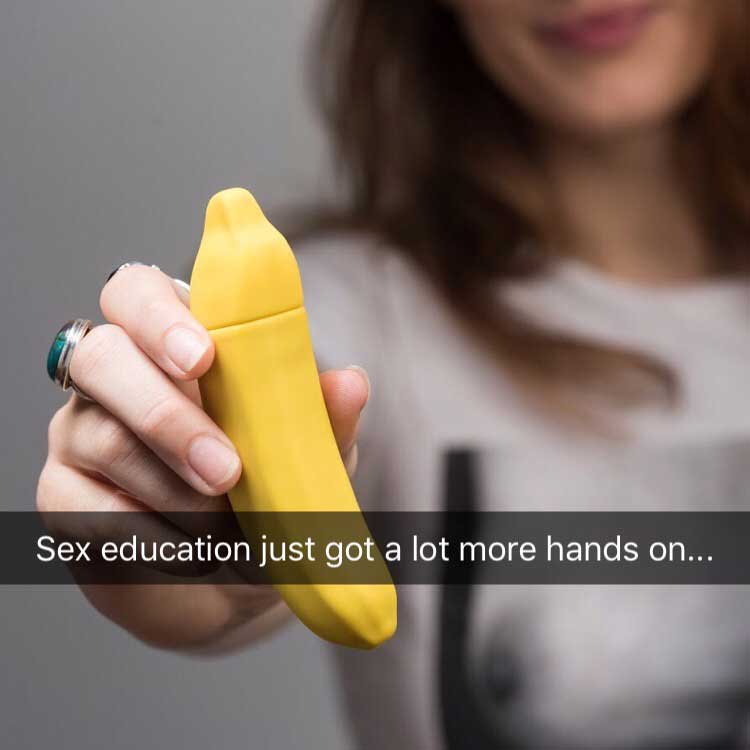 Vibrator in the shape of a banana