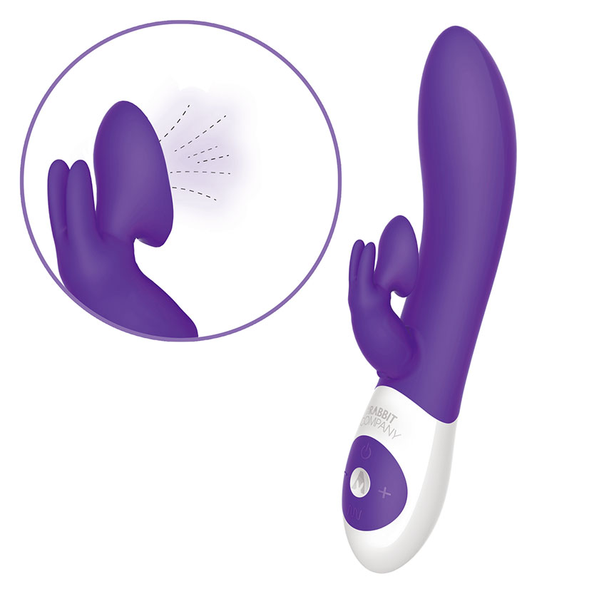 Rabbit vibrator with a clitoral sucker