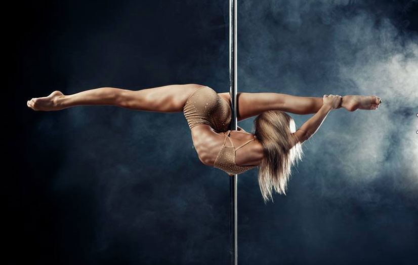 Stripper on a pole