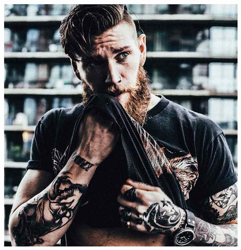 Man with tattoes