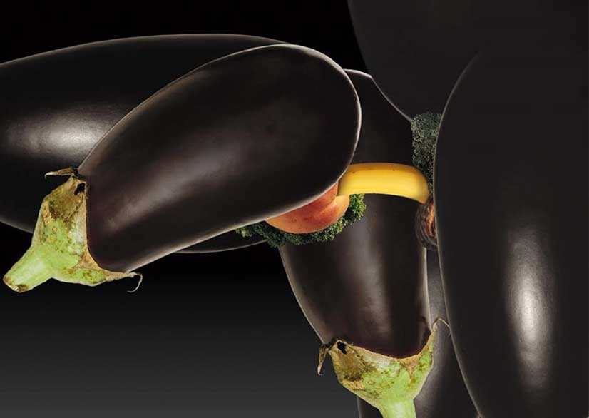 Eggplants having sex