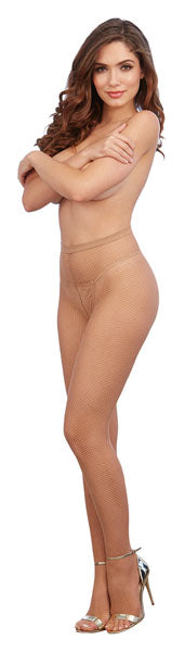 Dream Girl Fishnet Pantyhose With Back Seam OS Fishnet and Thigh Highs