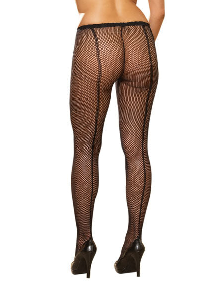 Dream Girl Fishnet Womens Pantyhose Black Fishnet and Thigh Highs