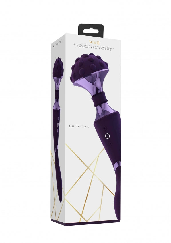 Shots Toys Shiatsu Bendable Body Wand Massager - Body Wands