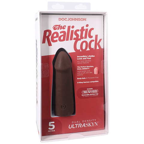 Vac-U-Lock 5 Inch Realistic Cock With Removable Suction Cup - Realistic Dildos