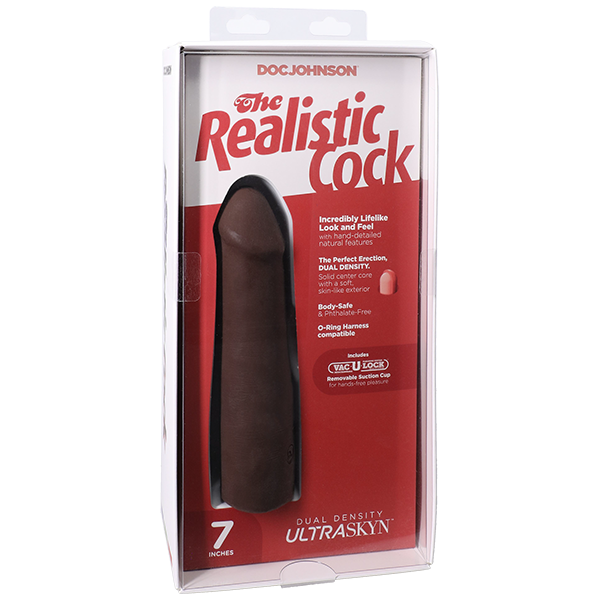 Vac-U-Lock 7 Inch Realistic Dildo With Removable Suction Cup Realistic Dildos