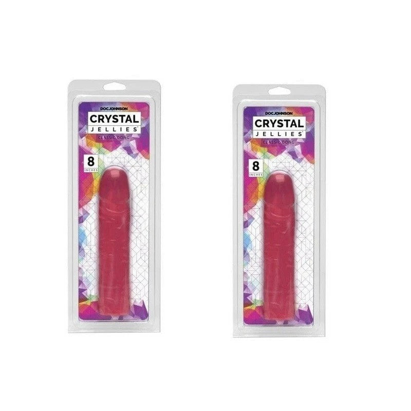 Doc Johnson 8 Inch Crystal Jellies Classic Realistic Dong Realistic Dildos