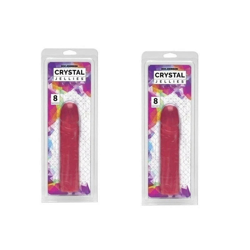 Doc Johnson 8 Inch Crystal Jellies Classic Realistic Dong Realistic Dildos