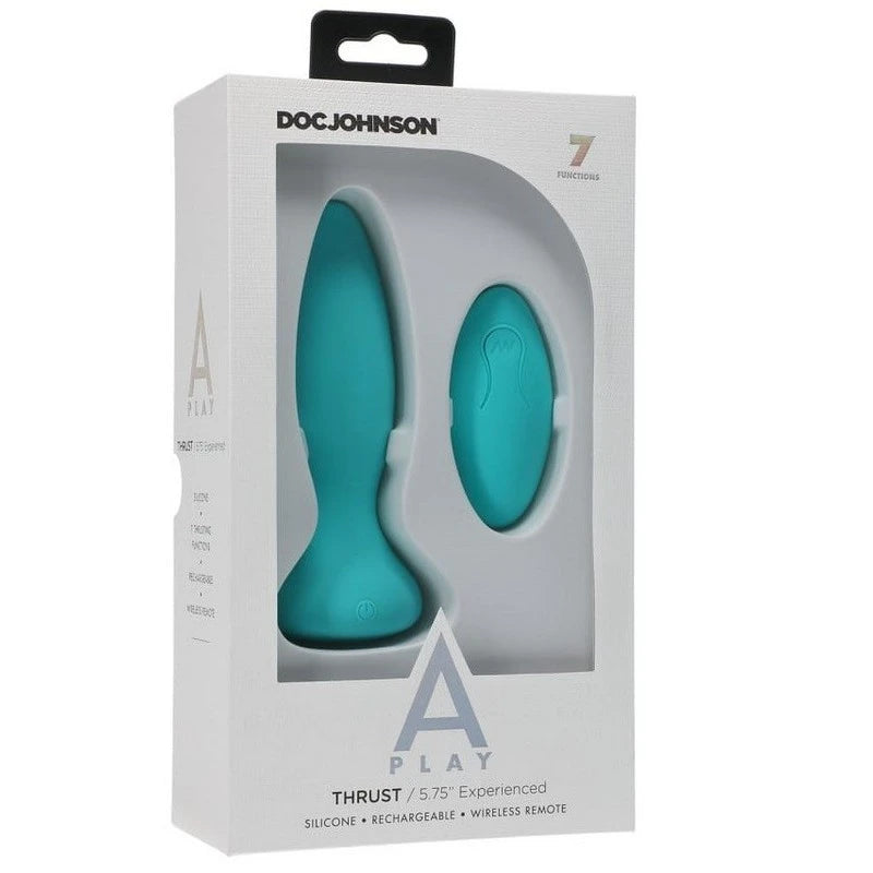 Doc Johnson A-Play Thrust Rechargeable Silicone Anal Plug Butt Plugs