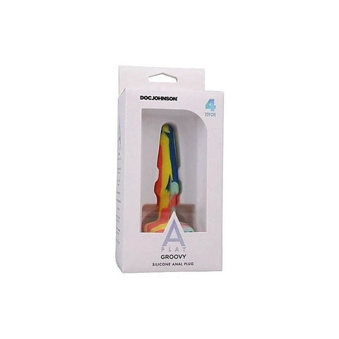 A-Play Groovy Boxed Silicone Anal Plug Sunrise - Butt Plugs