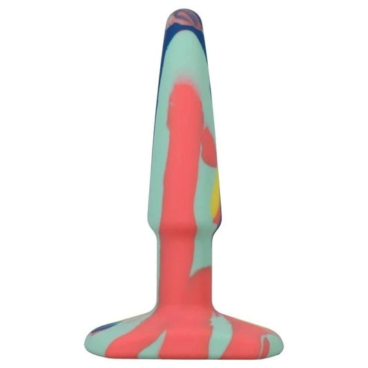 Doc Johnson A-Play Groovy Boxed Silicone Anal Plug Sunrise - Butt Plugs