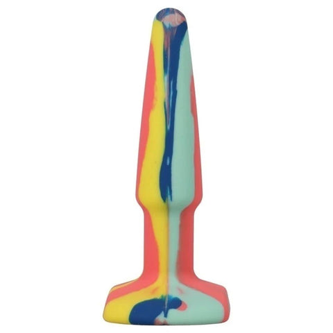 Doc Johnson A-Play Groovy Boxed Silicone Anal Plug Sunrise - Butt Plugs