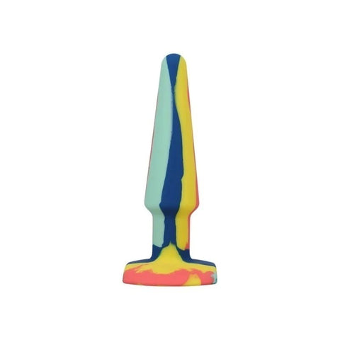 Doc Johnson A-Play Groovy Boxed Silicone Anal Plug Sunrise - Butt Plugs