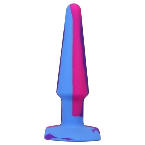 Doc Johnson A-Play Groovy Silicone Anal Plug Berry - Butt Plugs