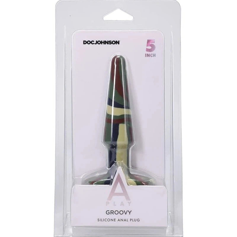 Doc Johnson A-Play Groovy Flexible Anal Plug Camouflage Butt Plugs