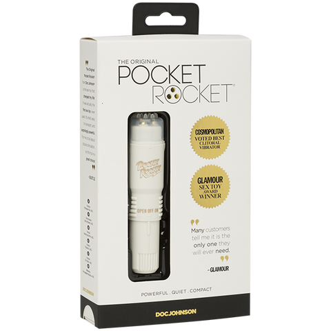 Pocket Rocket The Original Vibrating Body Wand Massager White - Body Wands