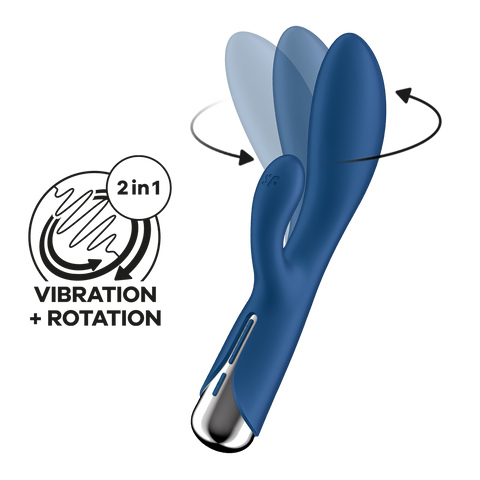 Satisfyer Spinning Rabbit 1 Multi Functions G Spot and Clitoral Stimulator - Rabbit Vibrators