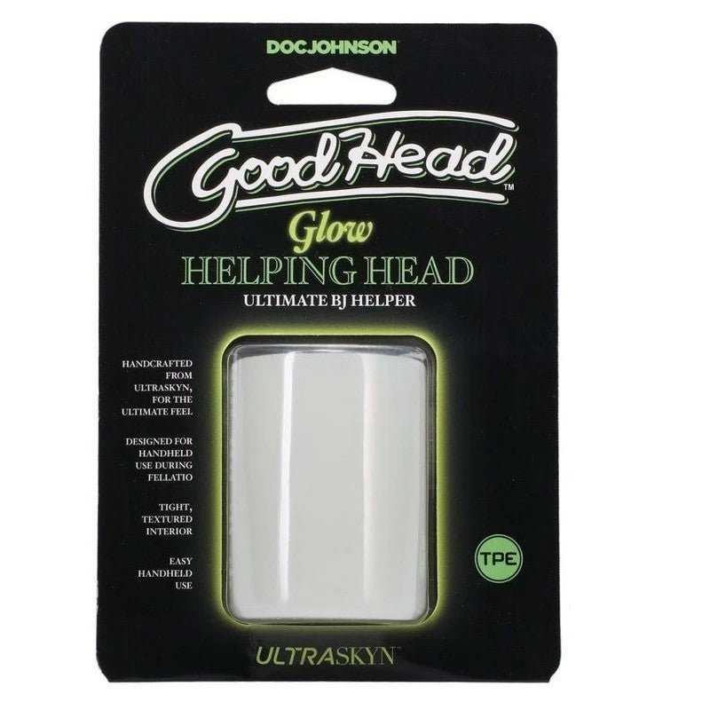 Doc Johnson GoodHead Glow Helping Head Mini Male Stroker Masturbators and Strokers
