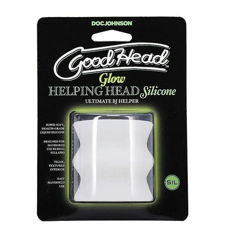 GoodHead Glow Helping Head Silicone Stroker by Doc Johnson - Masturbators and Strokers