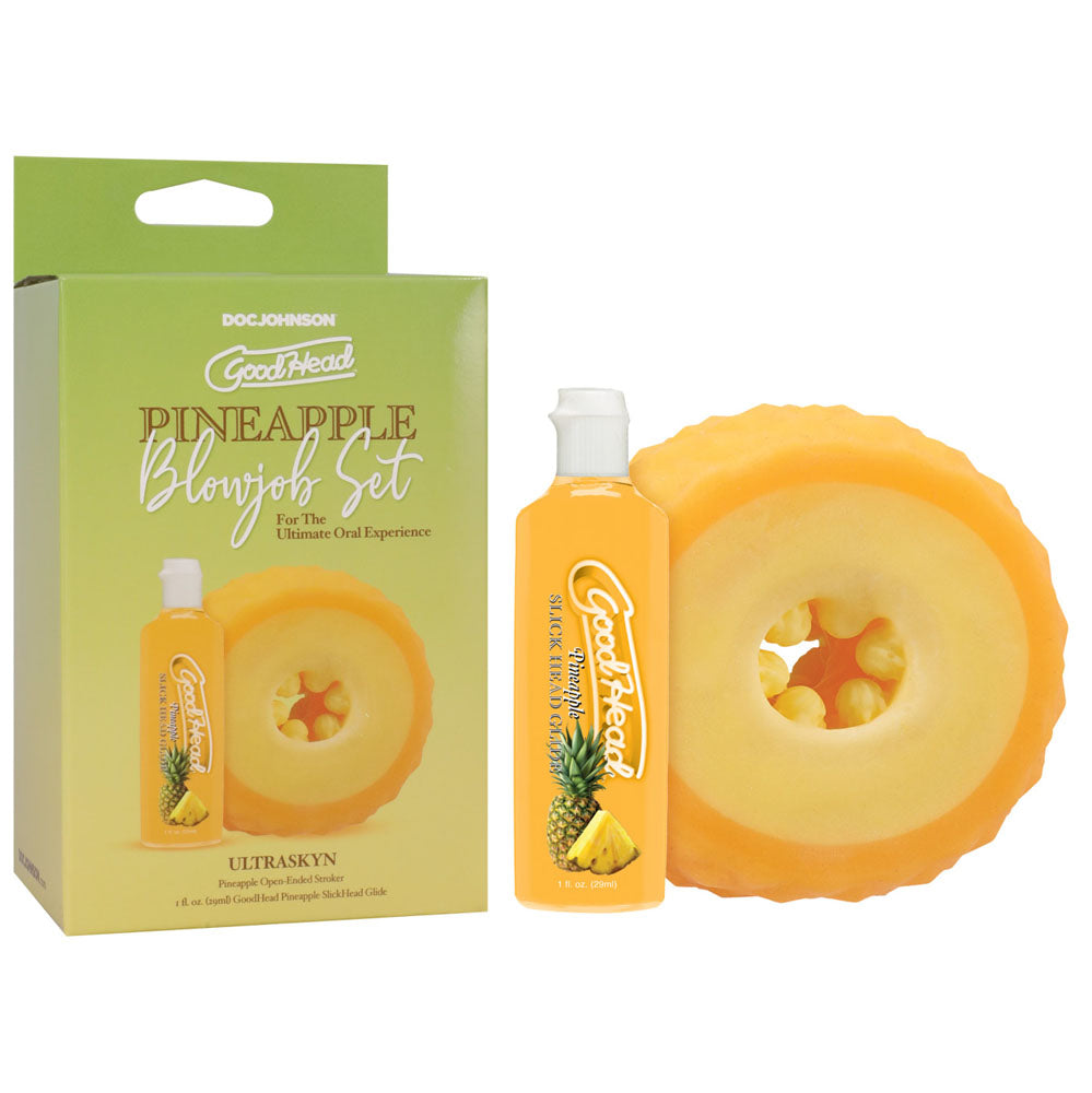GoodHead Pineapple Blowjob Stroker with Flavoured Lubricant Masturbators and Strokers