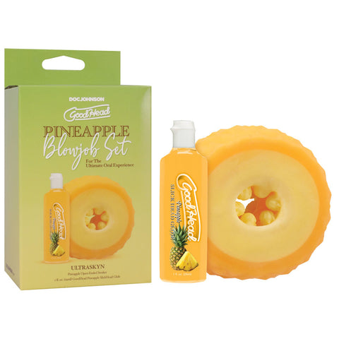GoodHead Pineapple Blowjob Stroker with Flavoured Lubricant - Masturbators and Strokers