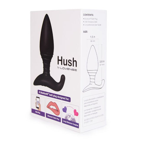 Lovense Hush Bluetooth Compatible Vibrating Anal Plug - Remote Control Vibrators