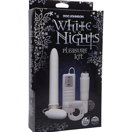 Doc Johnson White Nights Pleasure 4 Piece Vibrators Sex Kit - Sex Kits
