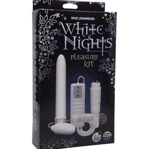 Doc Johnson White Nights Pleasure 4 Piece Vibrators Sex Kit - Sex Kits