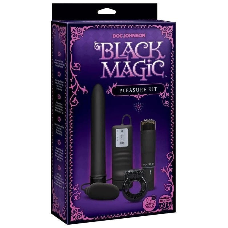 Doc Johnson Black Magic Pleasure Endless Fun Vibrators Set Sex Kits
