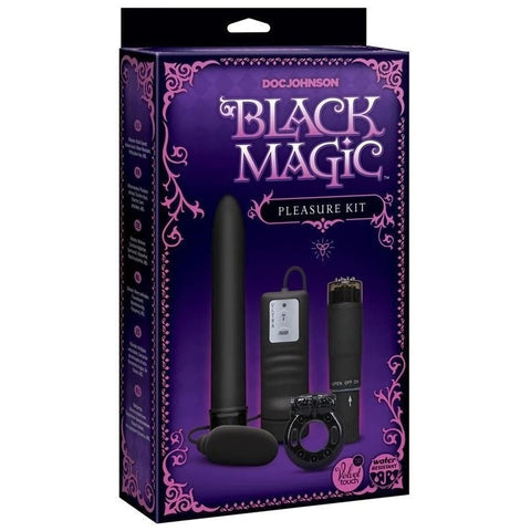 Doc Johnson Black Magic Pleasure Endless Fun Vibrators Set - Sex Kits