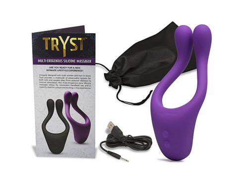 Doc Johnson Tryst Erogenous Zone Silicone Massager - Clit Ticklers and Pulsators
