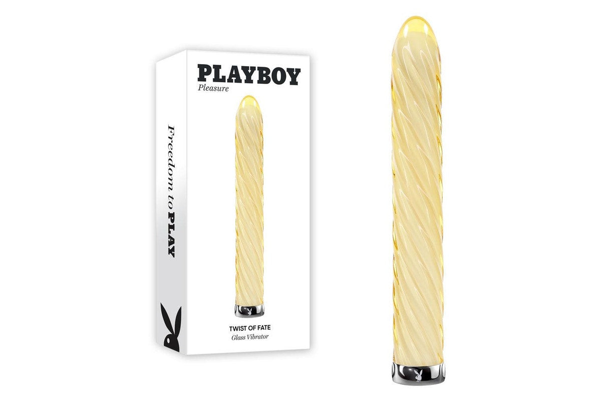 Playboy Pleasure TWIST OF FATE Glass Bullet Vibrator Bullet Vibrators