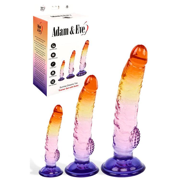 Adam & Eve SUNSET DREAMS TRIO Multicoloured Realistic Dildos - Realistic Dildos